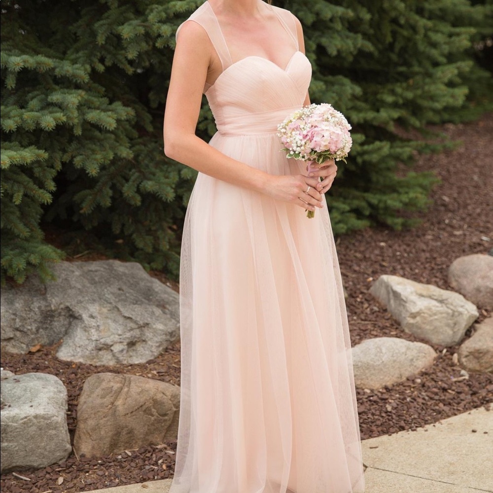 WTOO pale pink bridesmaid dress